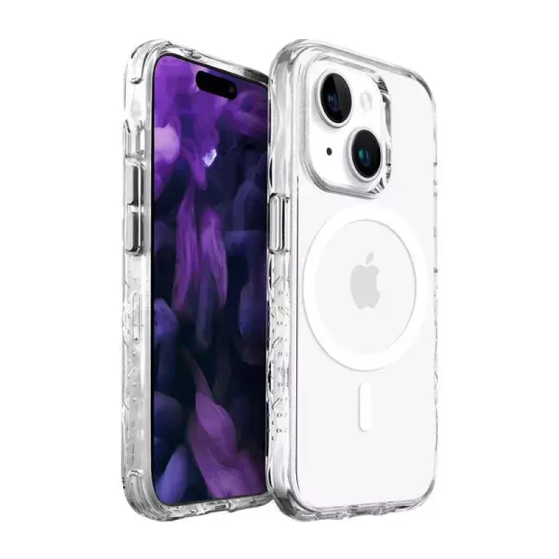 LAUT Crystal Matter X funda para Apple iPhone 15, compatible con MagSafe, policarbonato/TPU, transparente