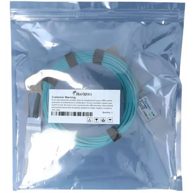 Cable de fibra óptica InfiniBand BlueOptics QSFP56–QSFP56, 15 m, naranja