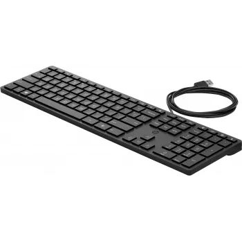 HP Wired Desktop 320K teclado — tamaño completo USB, membrana, negro