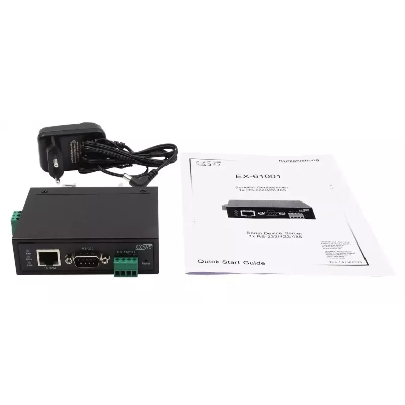 EXSYS EX-61001 servidor serie RS-232/422/485 DC 12-48V