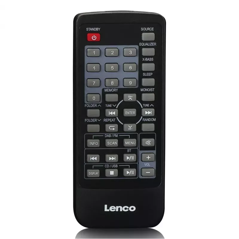 Radio portátil Lenco SCD-720SI sintonizador digital DAB FM altavoz de 2 vías