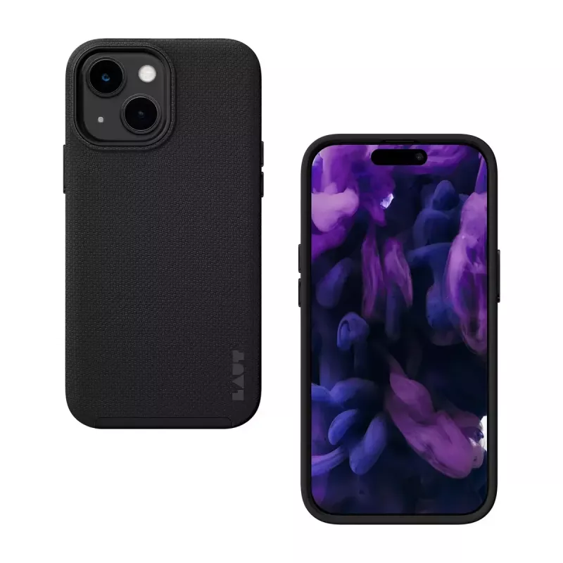 Funda protectora LAUT SHIELD para iPhone 15 (6,1 pulgadas, negro) — funda para Apple iPhone 15