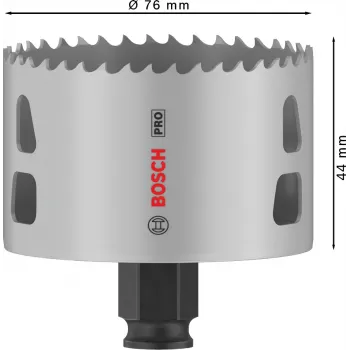 Sierra de corona Bosch PRO Multi Material PC Plus 44/76 mm broca individual