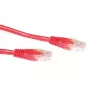 Cable de parcheo ACT rojo 0,5 metros U/UTP CAT6 con conectores RJ45