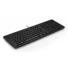 Teclado con cable HP 125 tamaño completo USB membrana QWERTY negro