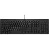 Teclado con cable HP 125 tamaño completo USB membrana QWERTY negro