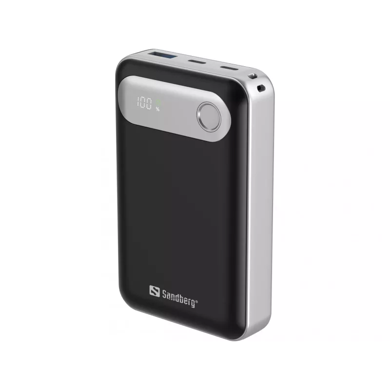 Batería externa de viaje Sandberg 20000 PD35W, 20000 mAh, polímero de litio (LiPo), 3.7 V, negro, plata