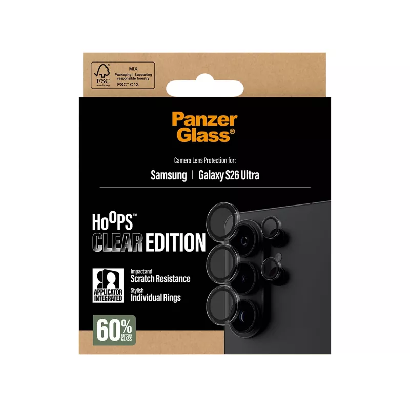 Protector de objetivo de cámara PanzerGlass Hoops Transparente para Samsung Galaxy S26 Ultra PG34551