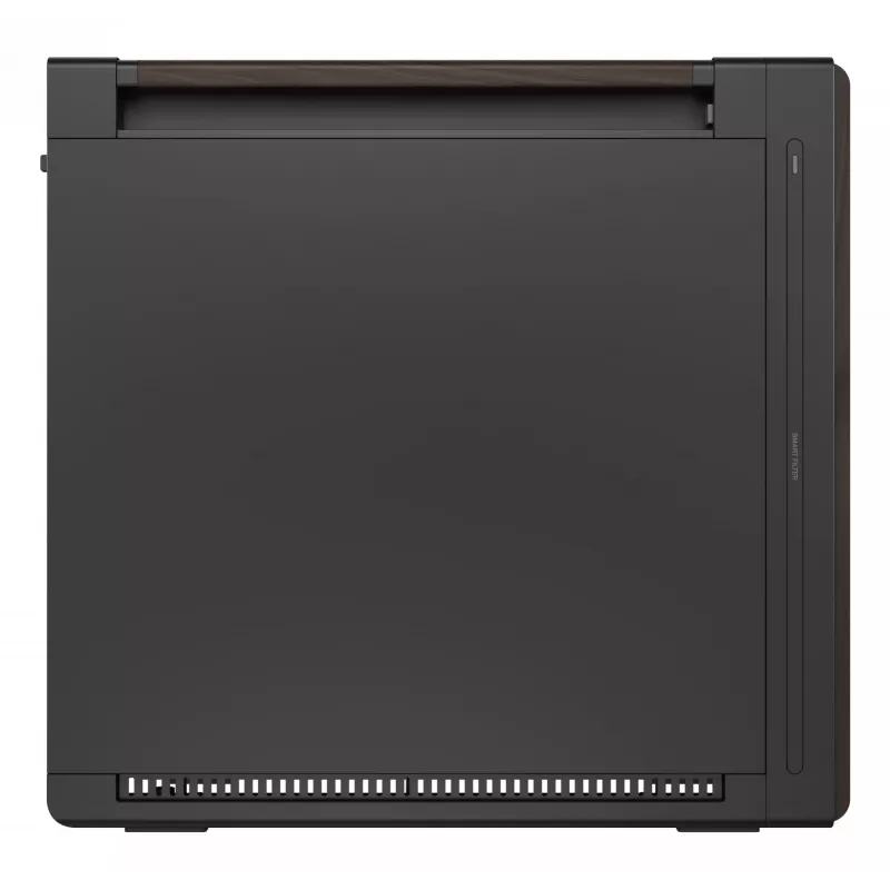 Caja de PC ASUS ProArt PA602 Wood Edition Midi Tower — negra y madera, compatible con ATX/EATX, 2x200 mm frontal, 1x140 mm trasero