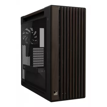 ASUS ProArt PA602 Wood Edition Modern negra - panel de cristal templado Midi Tower negra, madera
