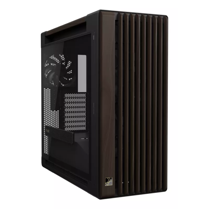 ASUS ProArt PA602 Wood Edition Modern negra - panel de cristal templado Midi Tower negra, madera