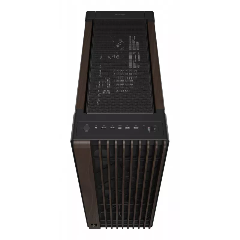ASUS ProArt PA602 Wood Edition Modern negra - panel de cristal templado Midi Tower negra, madera
