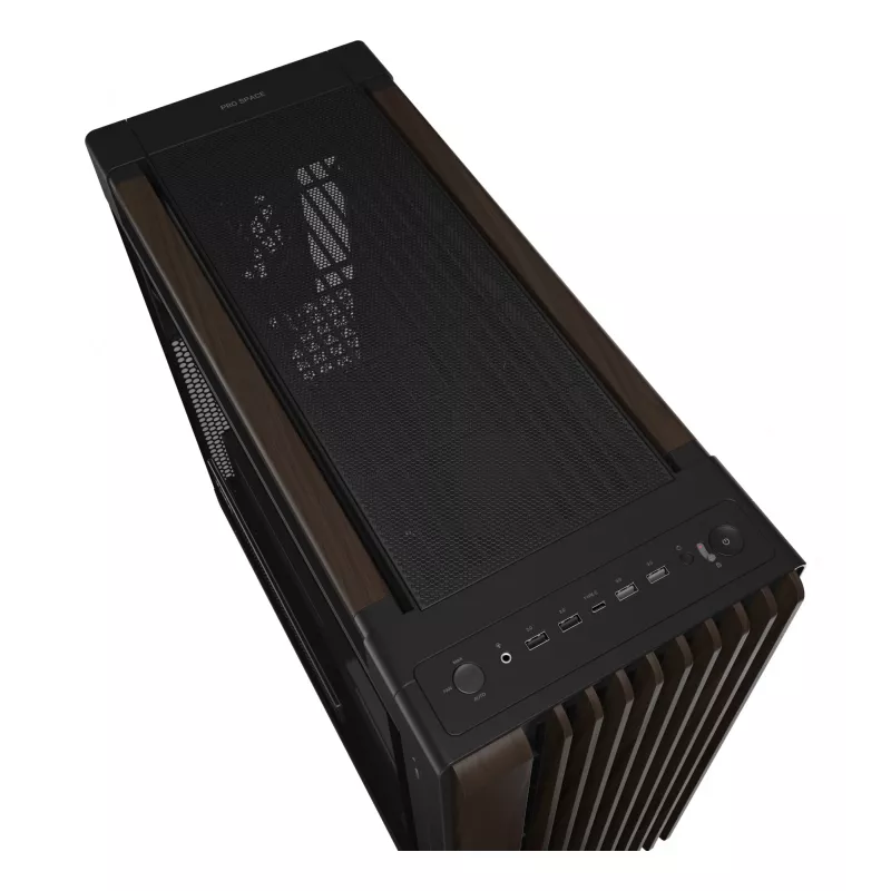 ASUS ProArt PA602 Wood Edition Modern negra - panel de cristal templado Midi Tower negra, madera