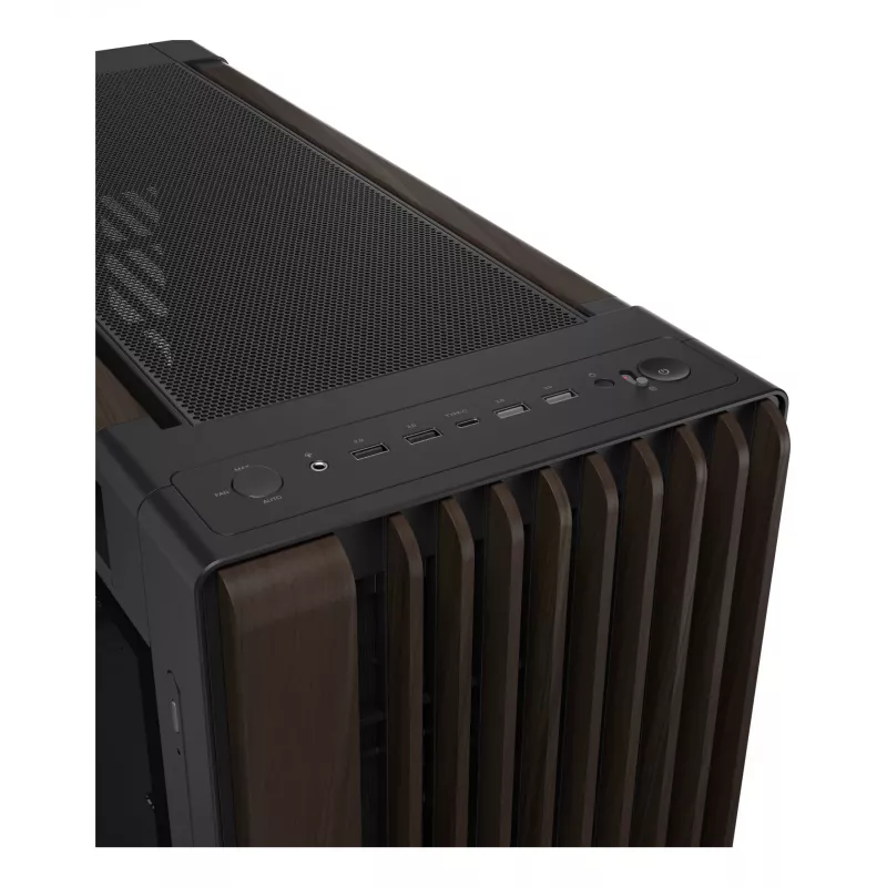 ASUS ProArt PA602 Wood Edition Modern negra - panel de cristal templado Midi Tower negra, madera