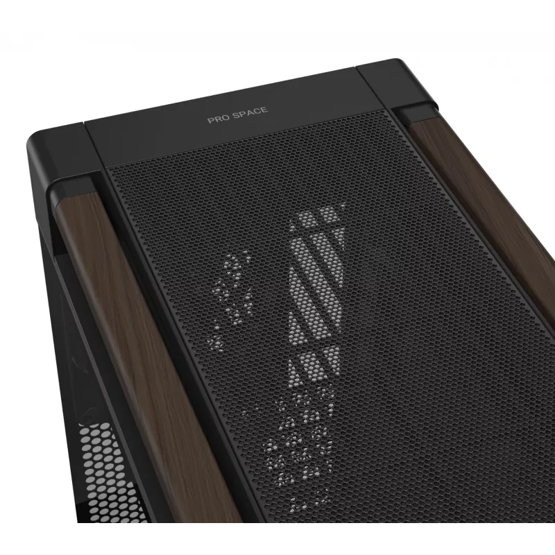 ASUS ProArt PA602 Wood Edition Modern negra - panel de cristal templado Midi Tower negra, madera