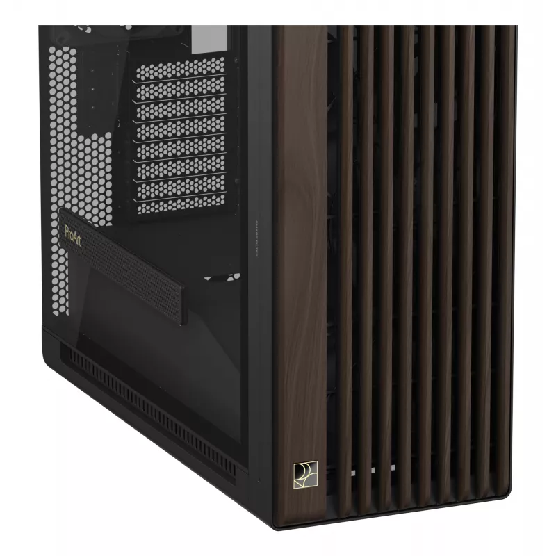 ASUS ProArt PA602 Wood Edition Modern negra - panel de cristal templado Midi Tower negra, madera