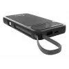 Batería externa MediaRange MRMA753 10.000 mAh LiPo con cables integrados, pantalla LCD, USB-C PD y Quick Charge, negra