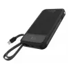 Batería externa MediaRange MRMA753 10.000 mAh LiPo con cables integrados, pantalla LCD, USB-C PD y Quick Charge, negra