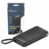 Batería externa MediaRange MRMA753 10.000 mAh LiPo con cables integrados, pantalla LCD, USB-C PD y Quick Charge, negra