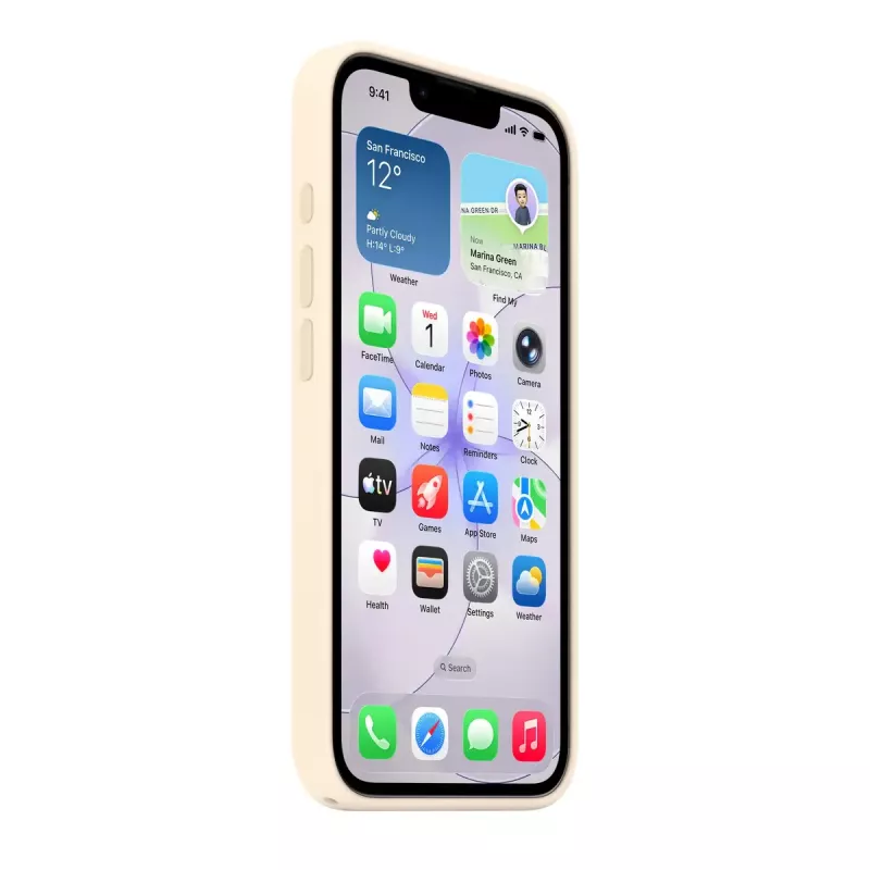 Apple MHWG4ZM/A funda de silicona con MagSafe para iPhone 17e, vainilla