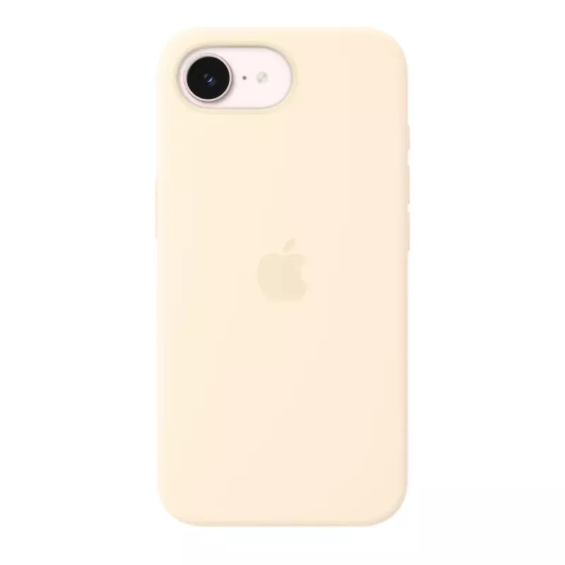 Apple MHWG4ZM/A funda de silicona con MagSafe para iPhone 17e, vainilla