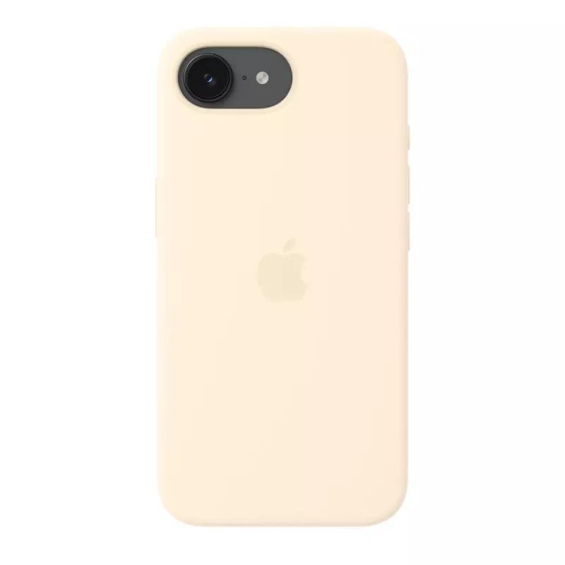 Apple MHWG4ZM/A funda de silicona con MagSafe para iPhone 17e, vainilla