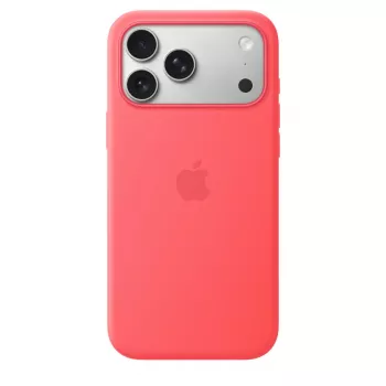 Funda protectora de silicona con MagSafe para Apple iPhone 17 Pro Max — Bright Guava (rojo), compatible con 6,9