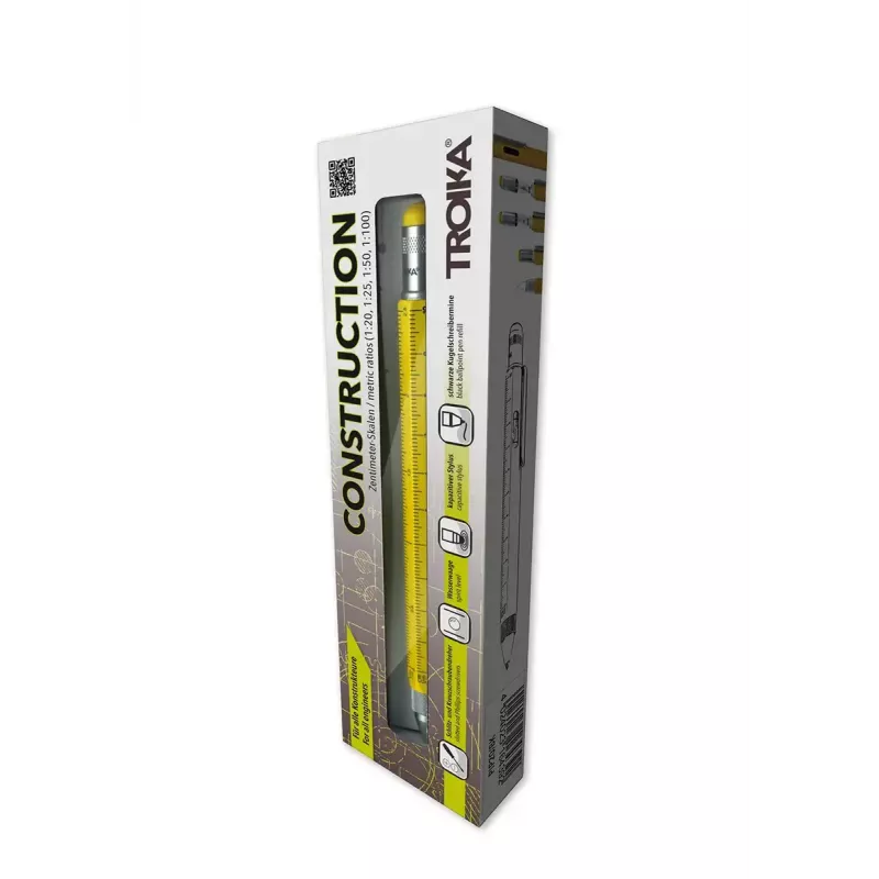 Set de bolígrafos técnicos TROIKA PIP20/YE Plata Amarillo Negro