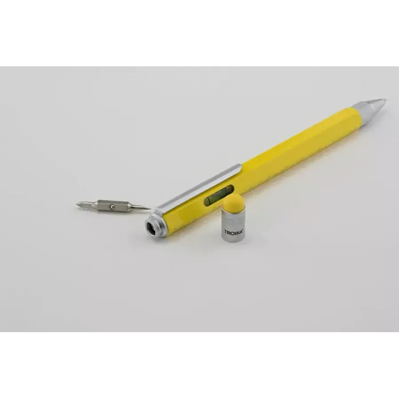 Set de bolígrafos técnicos TROIKA PIP20/YE Plata Amarillo Negro