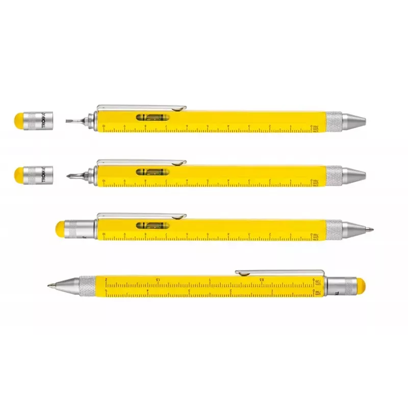 Set de bolígrafos técnicos TROIKA PIP20/YE Plata Amarillo Negro