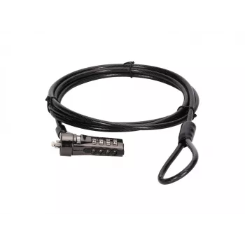 Conceptronic CUSTODIO01BS Candado combinado para portátil, ranura de seguridad estándar, 1,8 m
