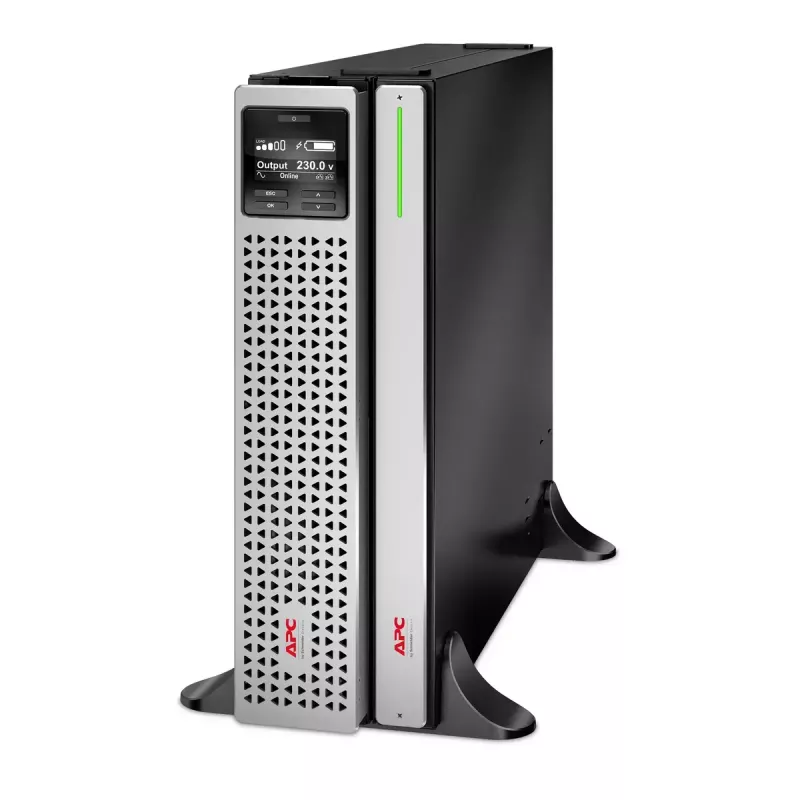 APC Smart-UPS On-Line, 1500VA, Rackmount 2U, 230V, 8x C13 tomas IEC, tarjeta de red, con kit de raíles, usado sin batería externa de iones de litio