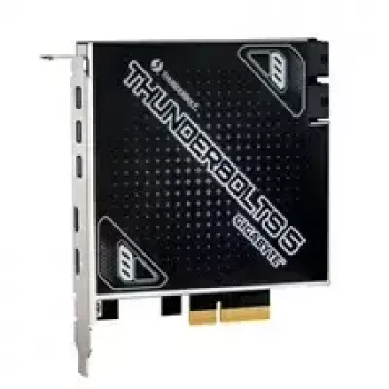 Tarjeta de expansión GIGABYTE Thunderbolt 5 PCIe 4.0 x4 con 3 entradas Mini-DisplayPort
