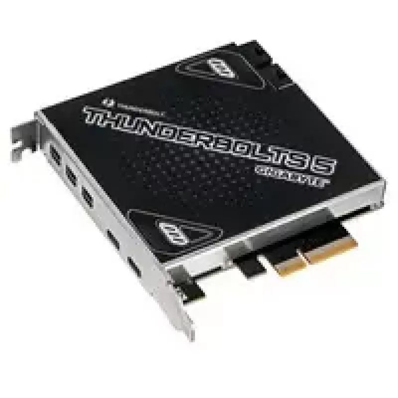 Tarjeta de expansión GIGABYTE Thunderbolt 5 PCIe 4.0 x4 con 3 entradas Mini-DisplayPort
