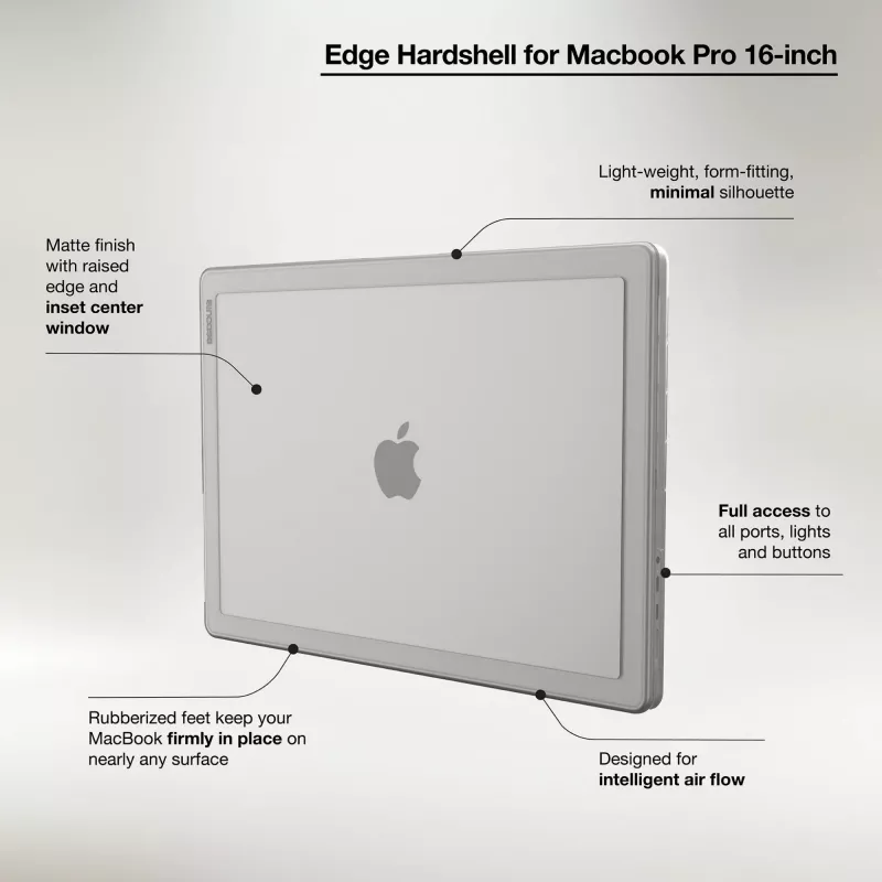 Funda rígida Incase Edge con Makrolon® para MacBook Pro de 16 pulgadas (M1-M4, 2021-2024)