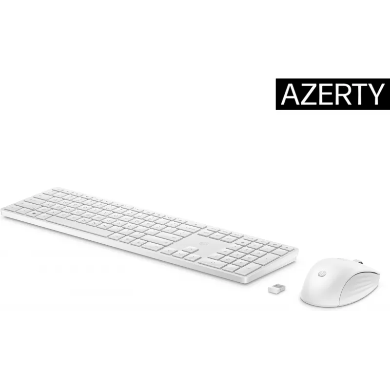 HP 650 Teclado y ratón inalámbricos combo membrana tamaño completo blanco