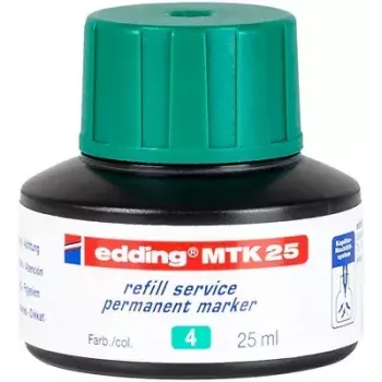 Tinta de recarga para rotulador Edding MTK 25 verde 25 ml