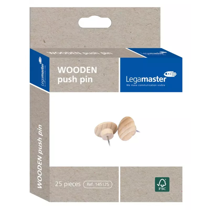 Chinchetas Legamaster WOODEN 25 unidades