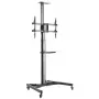 Techly ICA-TR46 Soporte/carrito multimedia negro pantalla plana
