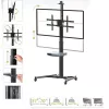 Techly ICA-TR46 Soporte/carrito multimedia negro pantalla plana