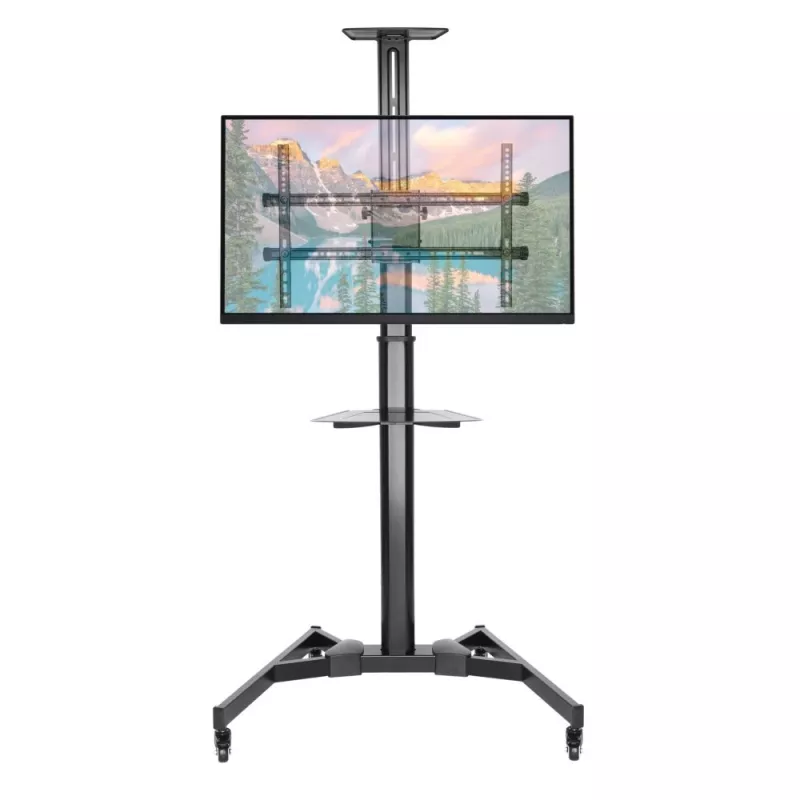 Techly ICA-TR46 Soporte/carrito multimedia negro pantalla plana