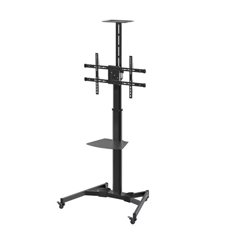 Techly ICA-TR46 Soporte/carrito multimedia negro pantalla plana