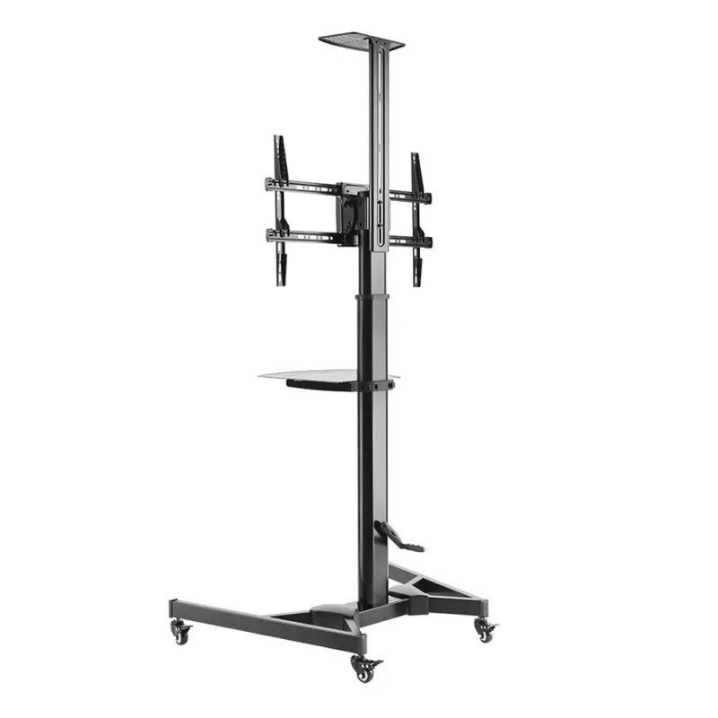 Techly ICA-TR46 Soporte/carrito multimedia negro pantalla plana