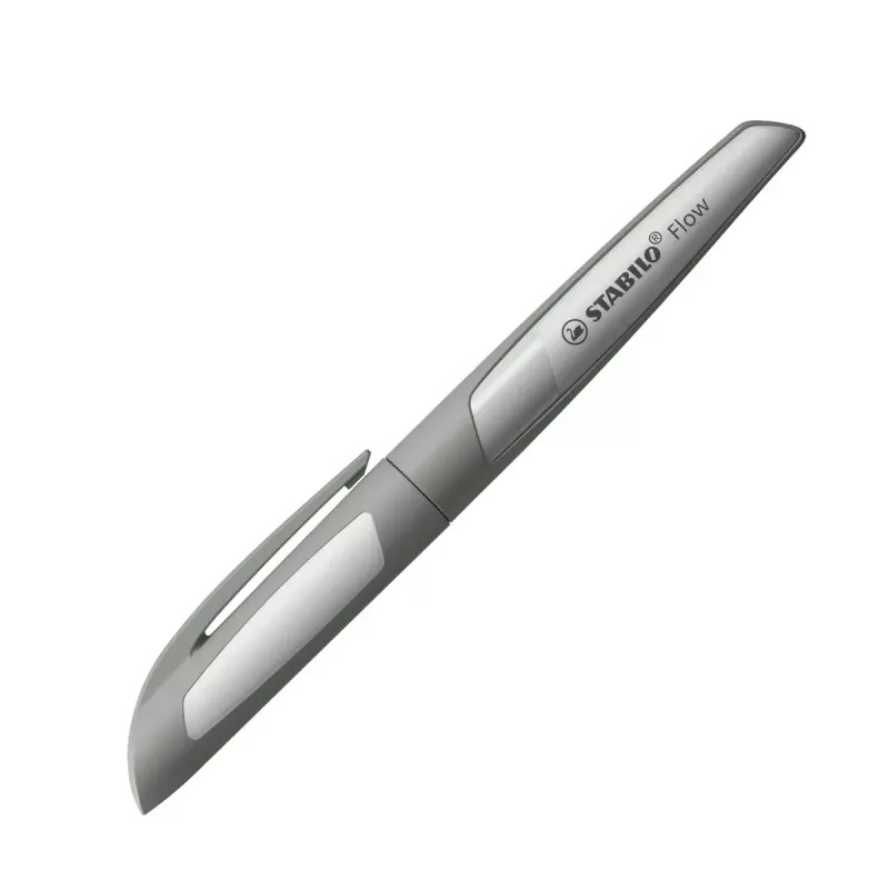 Pluma estilográfica STABILO Flow gris cartucho tinta azul
