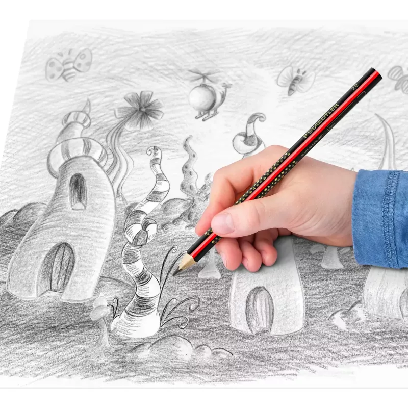 Lápiz Staedtler Jumbo 2B hexagonal, diámetro de mina Ø 3 mm, multicolor, 1 unidad