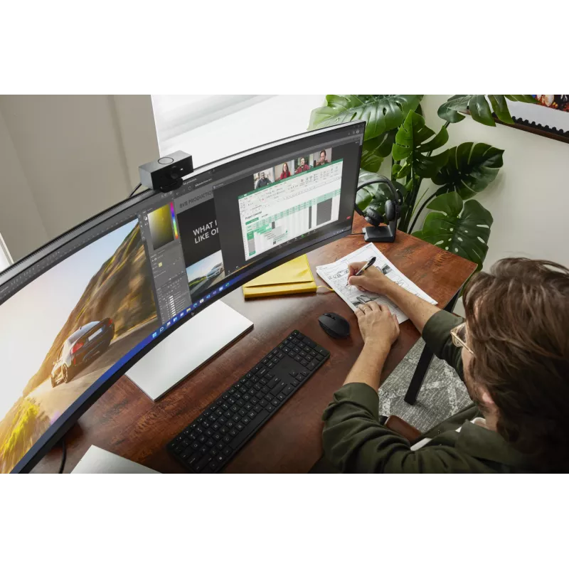 Teclado inalámbrico programable HP 455, tamaño completo (100 %), inalámbrico, RF Wireless, membrana, negro