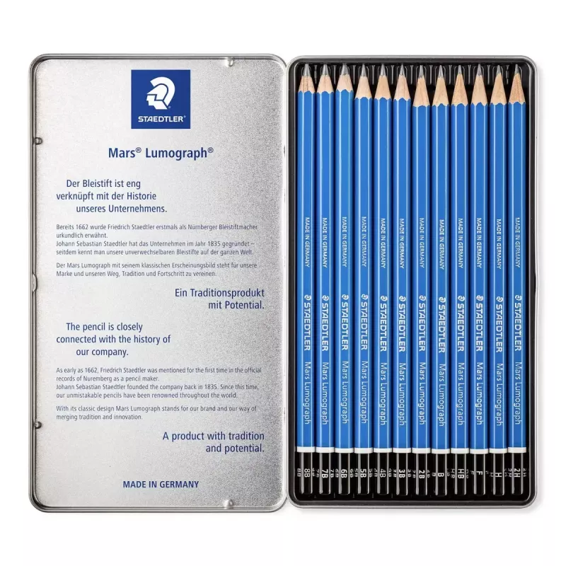 Set de lápices Staedtler Mars Lumograph 100 12 unidades