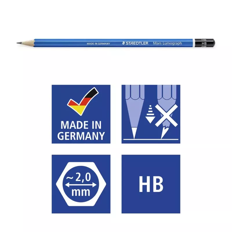 Set de lápices Staedtler Mars Lumograph 100 12 unidades
