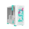 Caja para PC ASUS A23 Hatsune Miku Edition — micro-ATX / Mini-ITX, compatible con ventiladores de 120/140 mm, unidades de 2,5 y 3,5 pulgadas, turquesa/blanco