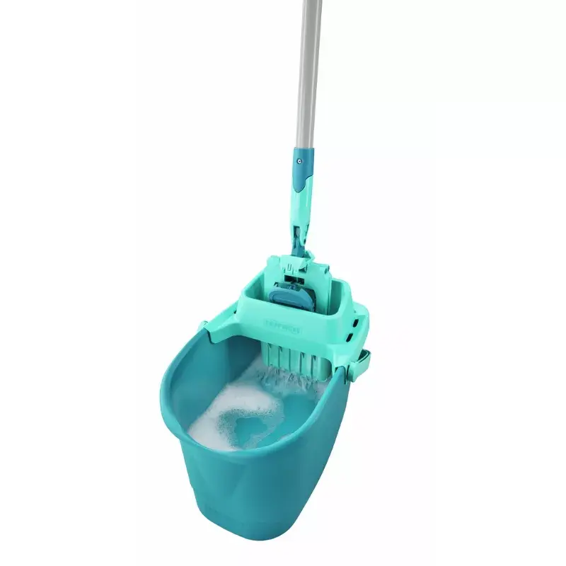 Set de limpieza de suelos Leifheit PowerClean M 1055510 con paño de microfibra y mango ajustable